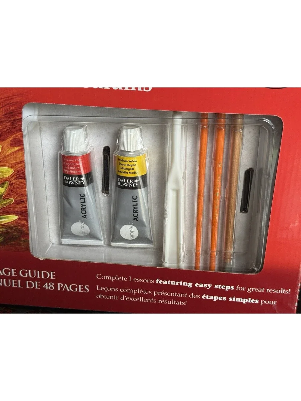 [Brand New] Acrylic paint set for kids with brushes 23 PCS